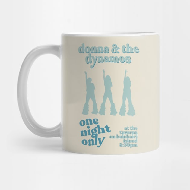 Donna & the Dynamos Poster Blue by honeydesigns